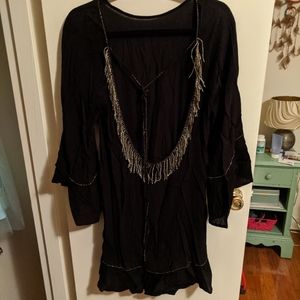 NWOT Black Back-Beaded Witchy Dress from Bali